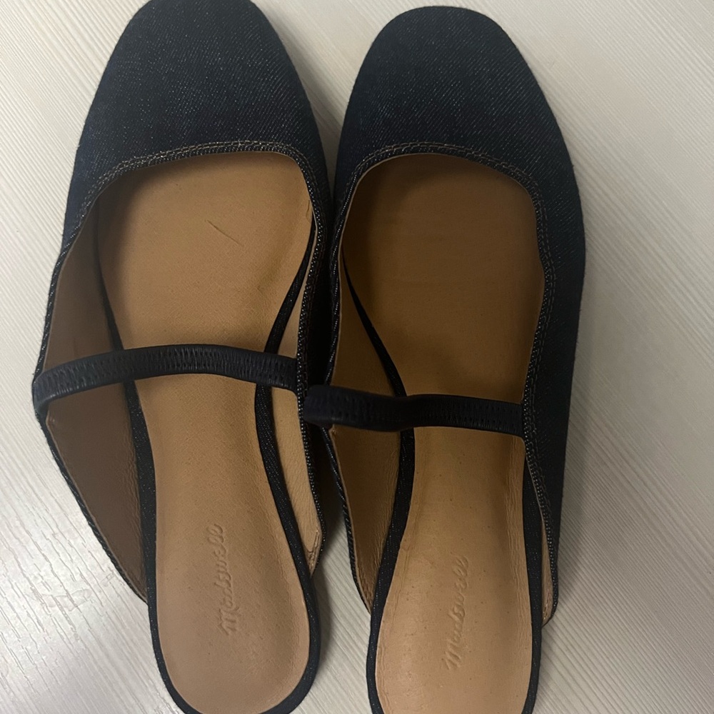 Denim mules